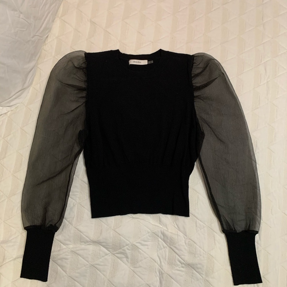 Organza Puff Sleeve Top